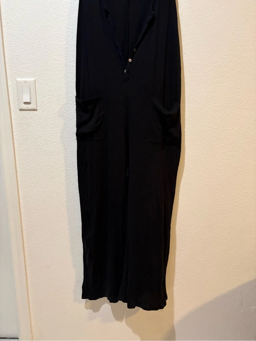 Hatch 2 Small  Black Nursing Pointelle Lightweight Lounge Jumper